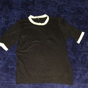 Black and White Short Sleeve Top